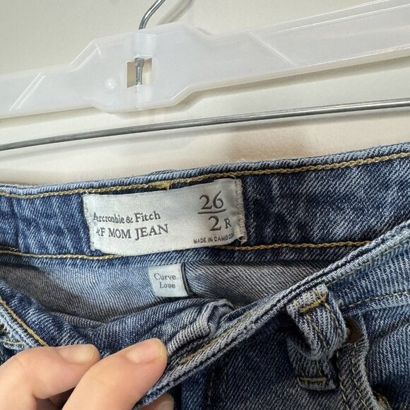 Abercrombie And Fitch Curve Love Mom Jean Distressed Size 26 2 Regular - Picture 2 of 6